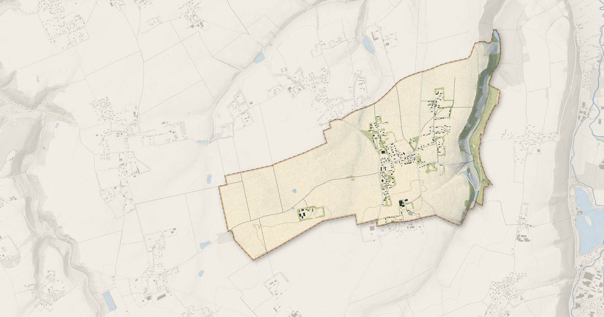 Portrait cartographique de Canouville : relief, eau, forêts, bâti et voies, calculés à partir des données de l'IGN