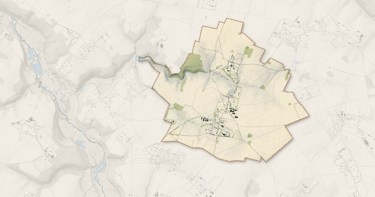 Portrait cartographique de Carville-Pot-de-Fer : relief, eau, forêts, bâti et voies, calculés à partir des données de l'IGN