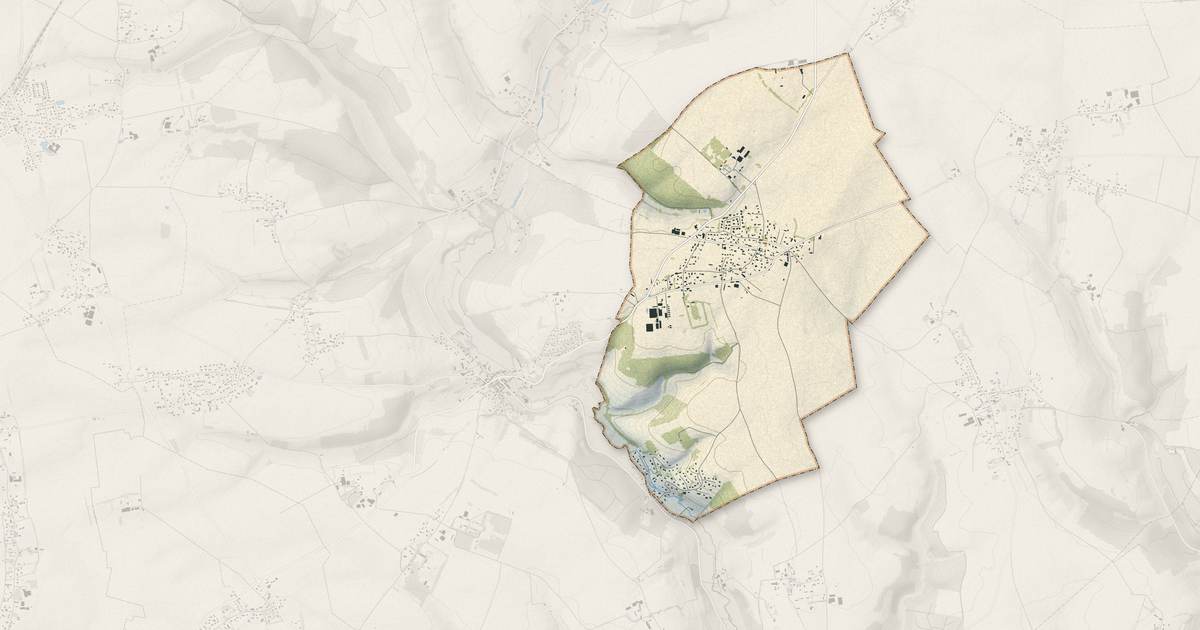 Portrait cartographique de Catenay : relief, eau, forêts, bâti et voies, calculés à partir des données de l'IGN
