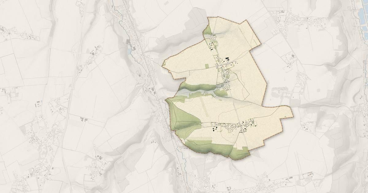Portrait cartographique de La Chaussée : relief, eau, forêts, bâti et voies, calculés à partir des données de l'IGN