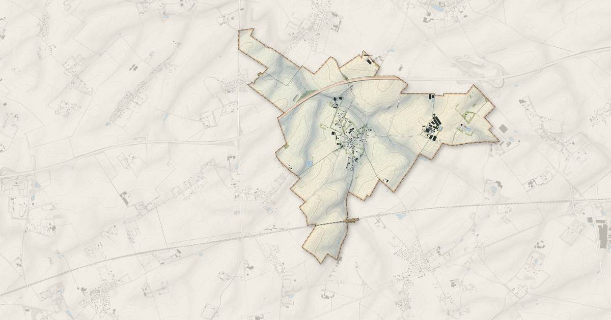 Portrait cartographique de Cléville : relief, eau, forêts, bâti et voies, calculés à partir des données de l'IGN