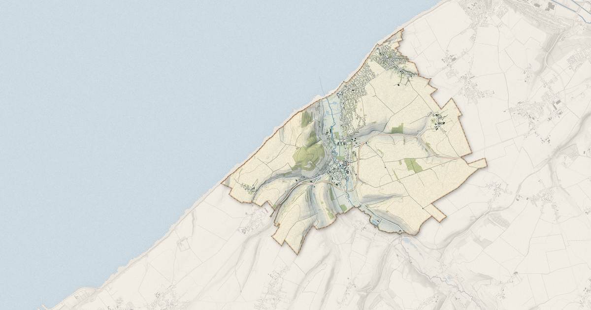 Portrait cartographique de Criel-sur-Mer : relief, eau, forêts, bâti et voies, calculés à partir des données de l'IGN