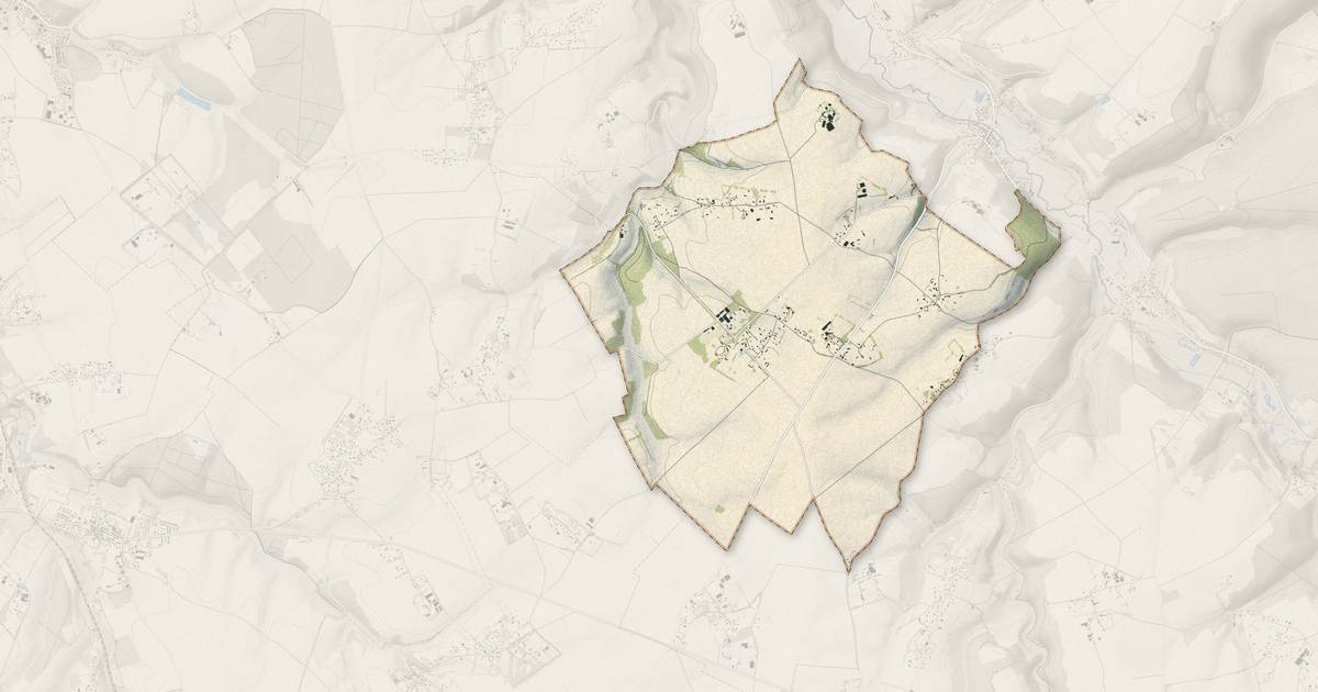 Portrait cartographique de La Crique : relief, eau, forêts, bâti et voies, calculés à partir des données de l'IGN
