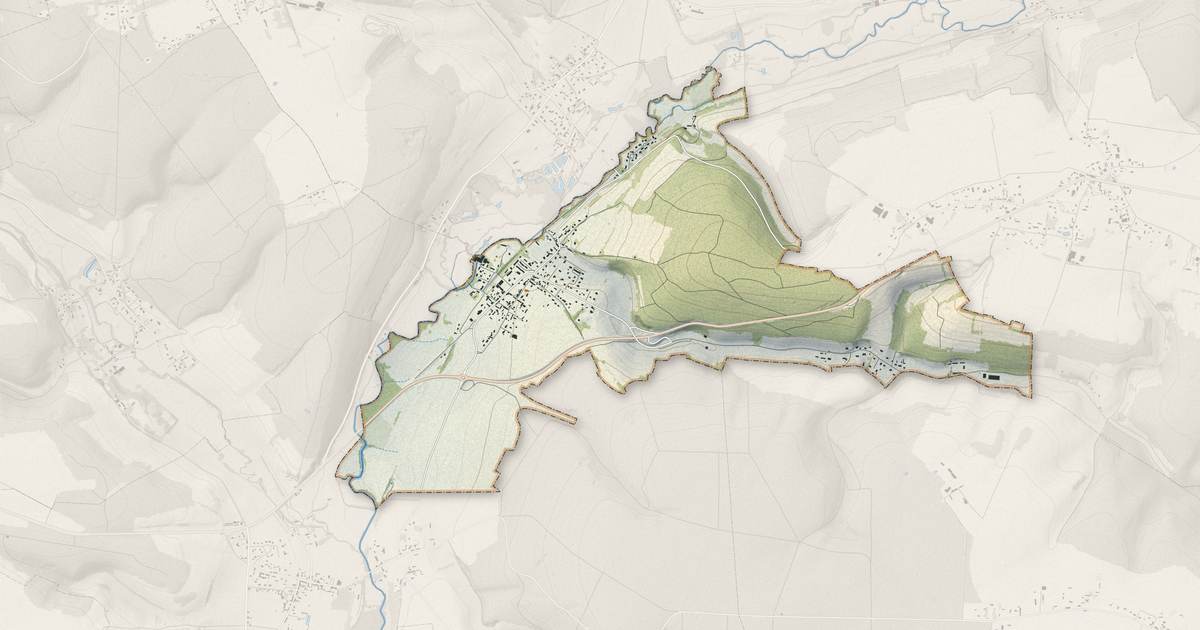 Portrait cartographique de Croisy-sur-Andelle : relief, eau, forêts, bâti et voies, calculés à partir des données de l'IGN