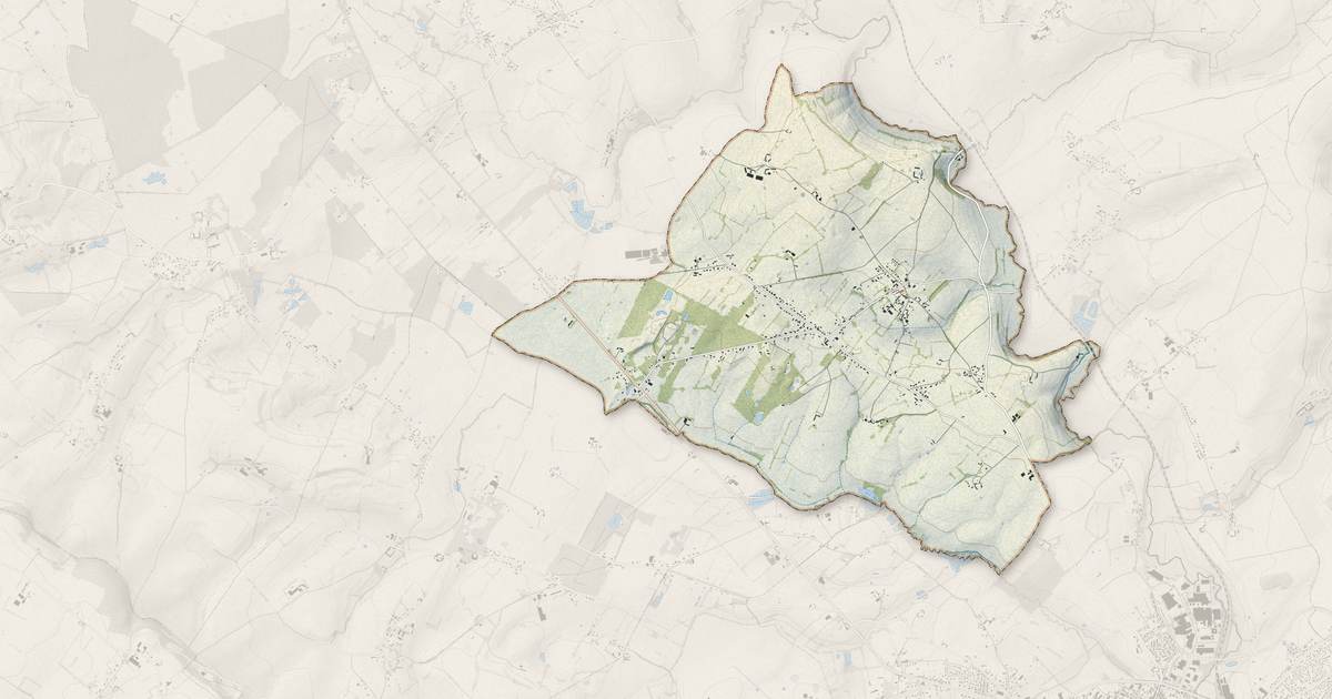 Portrait cartographique de Cuy-Saint-Fiacre : relief, eau, forêts, bâti et voies, calculés à partir des données de l'IGN