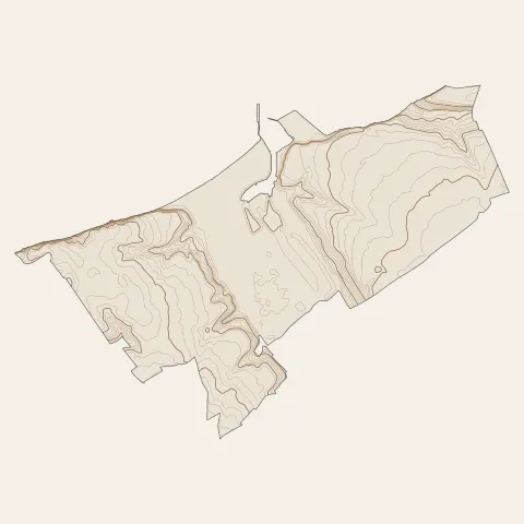 Dieppe : courbes de niveau