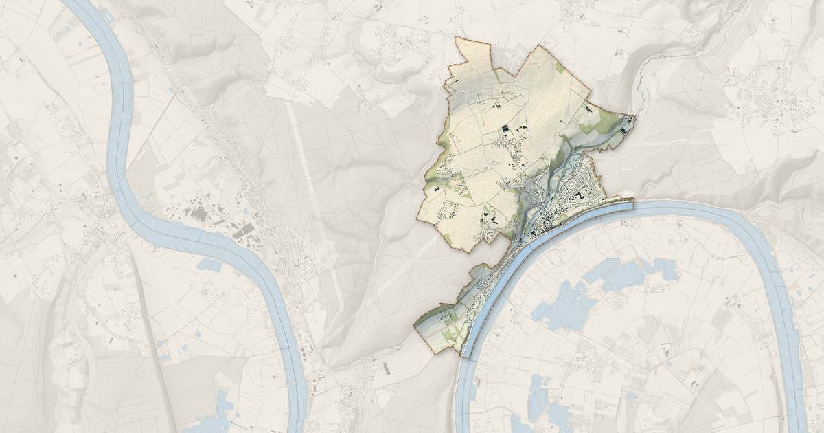Portrait cartographique de Duclair : relief, eau, forêts, bâti et voies, calculés à partir des données de l'IGN
