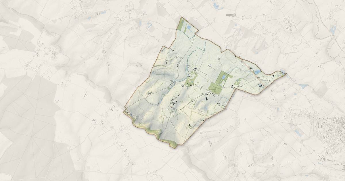 Portrait cartographique de Elbeuf-en-Bray : relief, eau, forêts, bâti et voies, calculés à partir des données de l'IGN