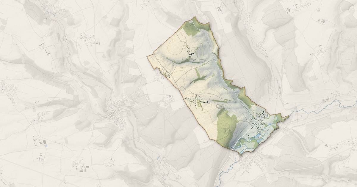 Portrait cartographique de Elbeuf-sur-Andelle : relief, eau, forêts, bâti et voies, calculés à partir des données de l'IGN
