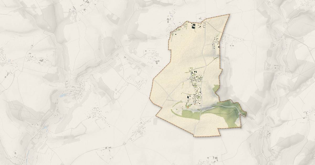 Portrait cartographique de Ernemont-sur-Buchy : relief, eau, forêts, bâti et voies, calculés à partir des données de l'IGN