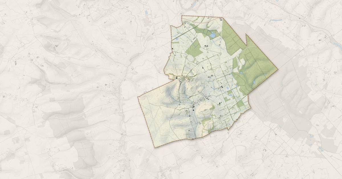 Portrait cartographique de La Ferté-Saint-Samson : relief, eau, forêts, bâti et voies, calculés à partir des données de l'IGN