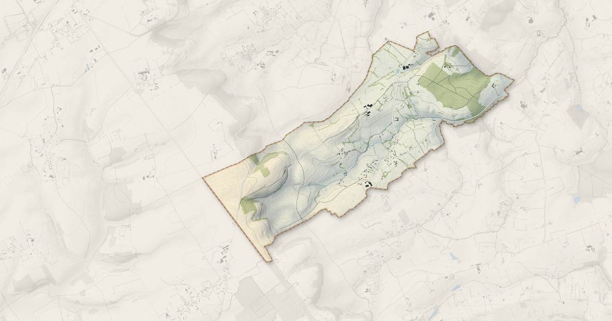 Portrait cartographique de Fontaine-en-Bray : relief, eau, forêts, bâti et voies, calculés à partir des données de l'IGN