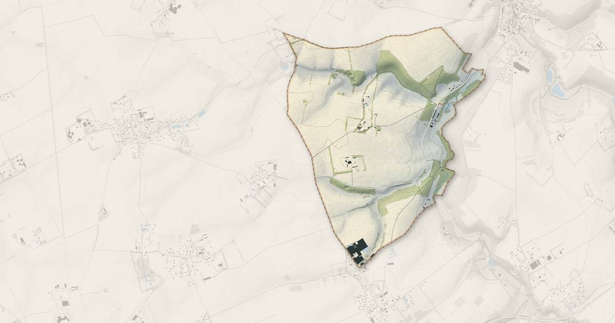 Portrait cartographique de La Fontelaye : relief, eau, forêts, bâti et voies, calculés à partir des données de l'IGN