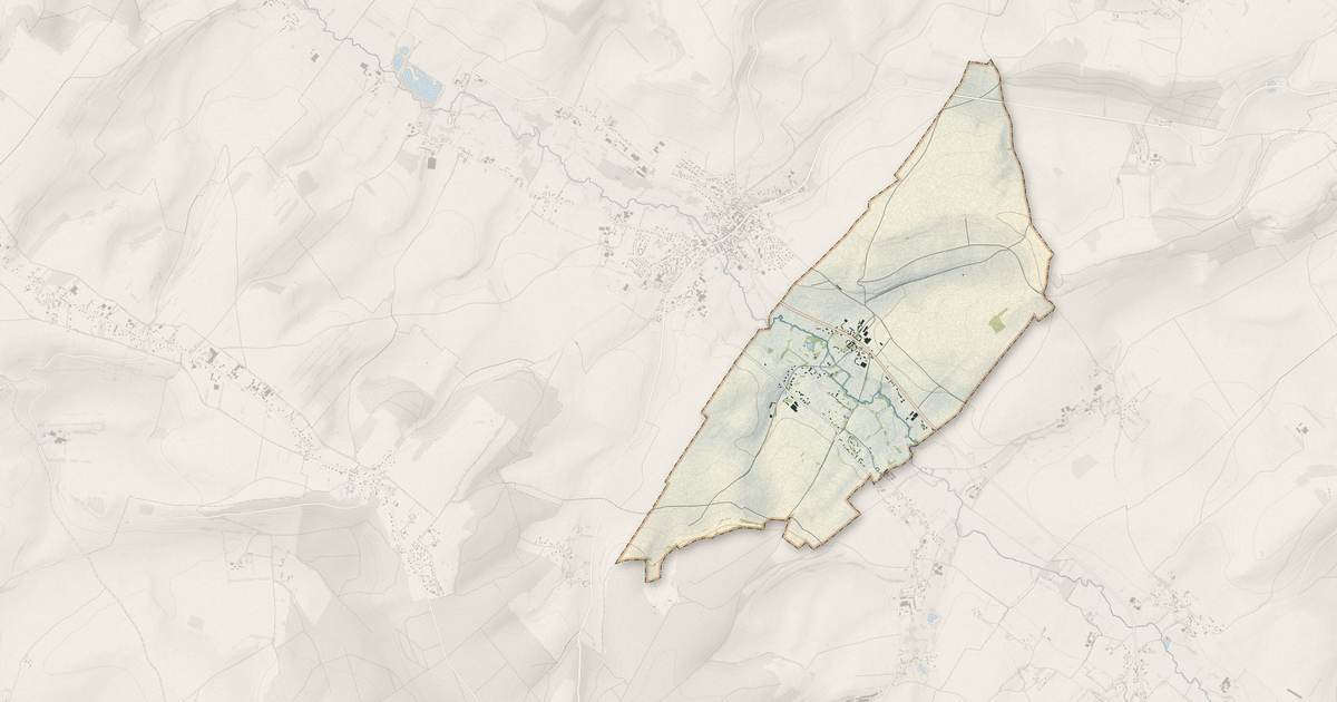 Portrait cartographique de Fréauville : relief, eau, forêts, bâti et voies, calculés à partir des données de l'IGN