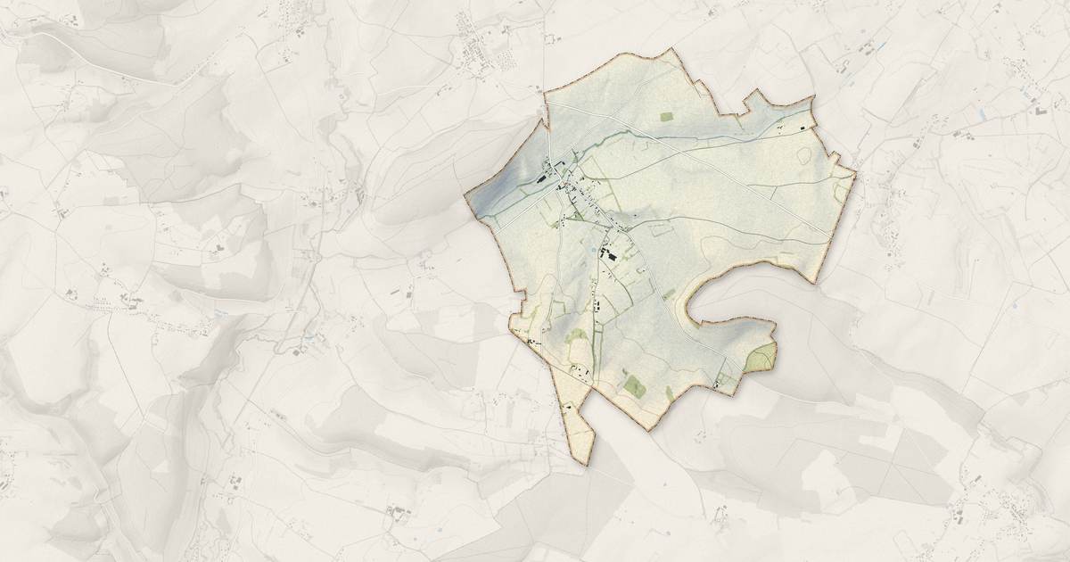 Portrait cartographique de Fry : relief, eau, forêts, bâti et voies, calculés à partir des données de l'IGN