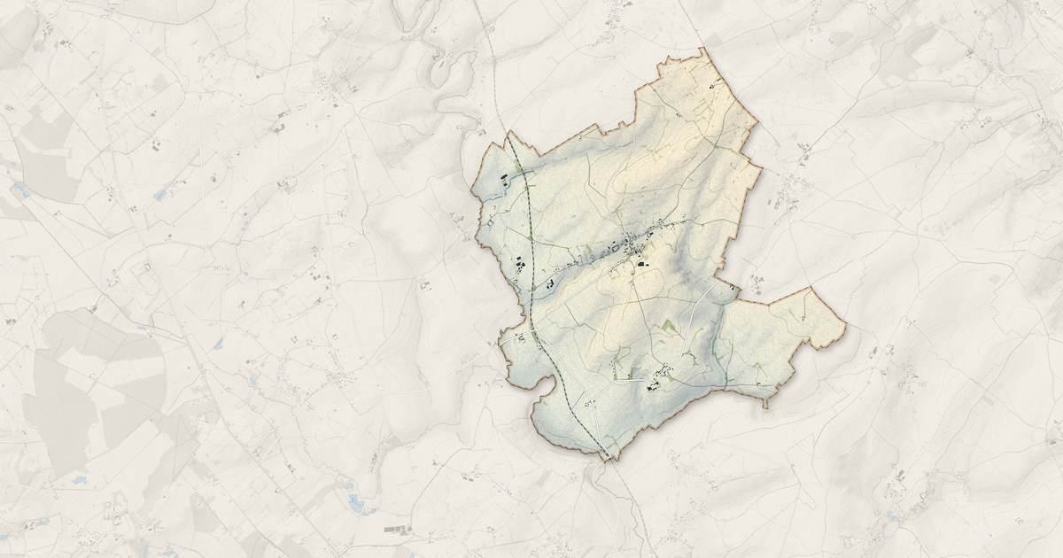 Portrait cartographique de Gancourt-Saint-Étienne : relief, eau, forêts, bâti et voies, calculés à partir des données de l'IGN