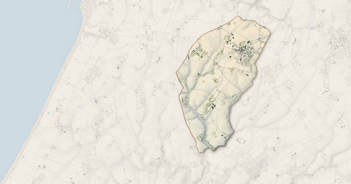 Portrait cartographique de Gonneville-la-Mallet : relief, eau, forêts, bâti et voies, calculés à partir des données de l'IGN