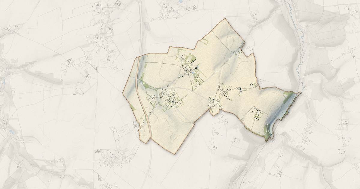 Portrait cartographique de Gonneville-sur-Scie : relief, eau, forêts, bâti et voies, calculés à partir des données de l'IGN