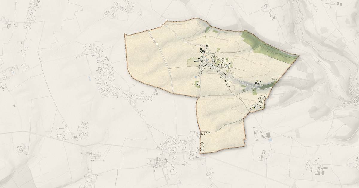 Portrait cartographique de Grainville-sur-Ry : relief, eau, forêts, bâti et voies, calculés à partir des données de l'IGN