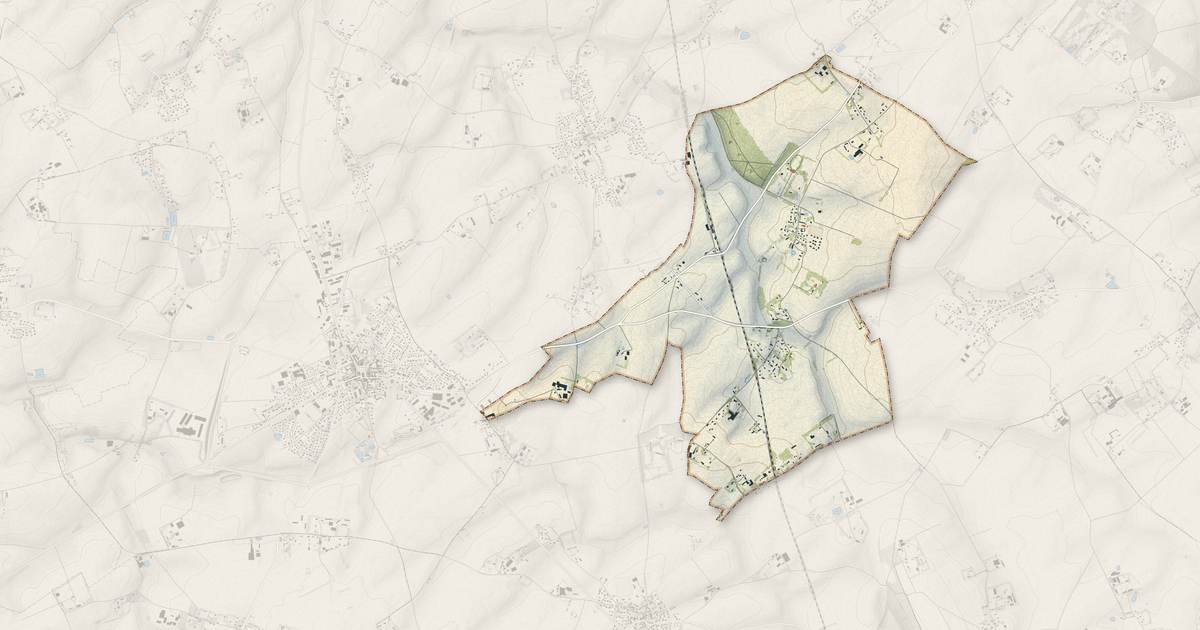 Portrait cartographique de Grainville-Ymauville : relief, eau, forêts, bâti et voies, calculés à partir des données de l'IGN