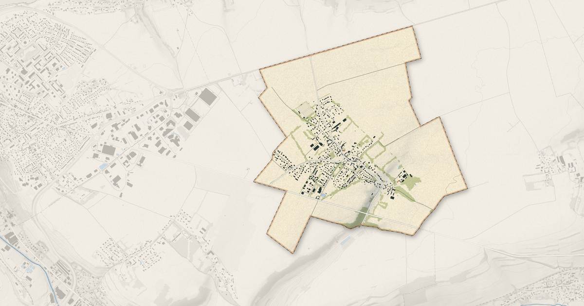 Portrait cartographique de Grèges : relief, eau, forêts, bâti et voies, calculés à partir des données de l'IGN