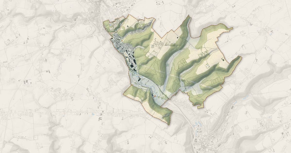 Portrait cartographique de Gruchet-le-Valasse : relief, eau, forêts, bâti et voies, calculés à partir des données de l'IGN