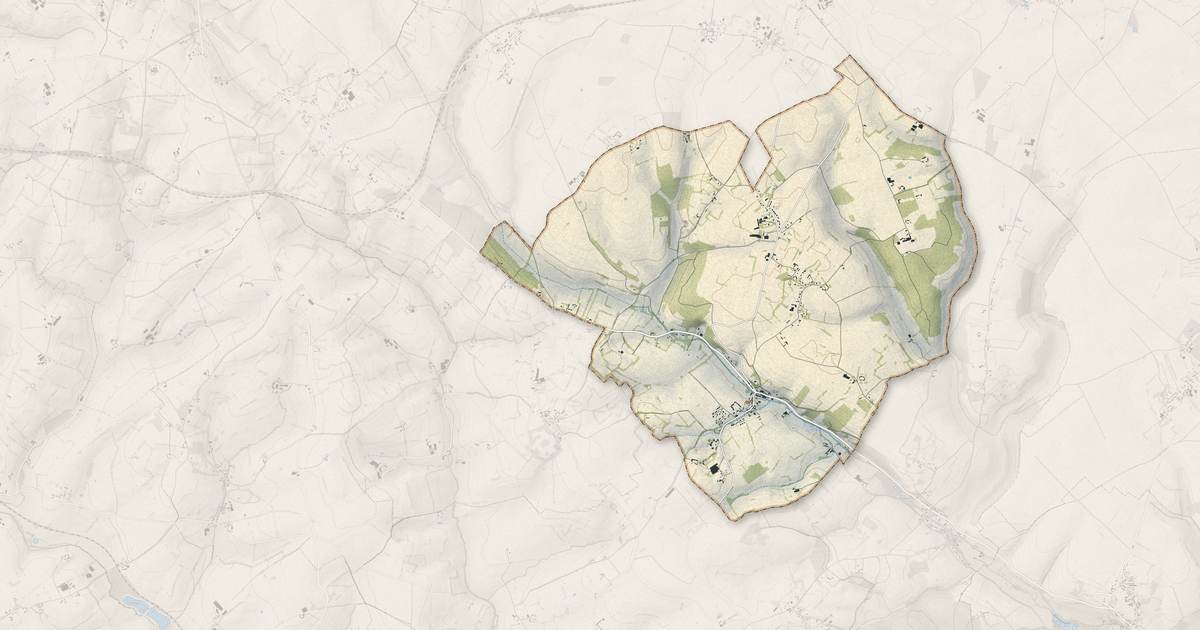Portrait cartographique de Grumesnil : relief, eau, forêts, bâti et voies, calculés à partir des données de l'IGN