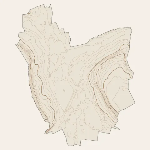 Harfleur : courbes de niveau