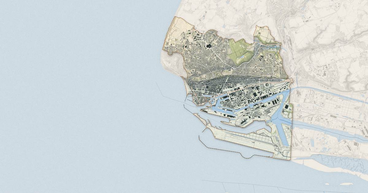 Portrait cartographique de Le Havre : relief, eau, forêts, bâti et voies, calculés à partir des données de l'IGN