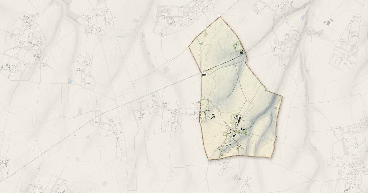 Portrait cartographique de Héberville : relief, eau, forêts, bâti et voies, calculés à partir des données de l'IGN