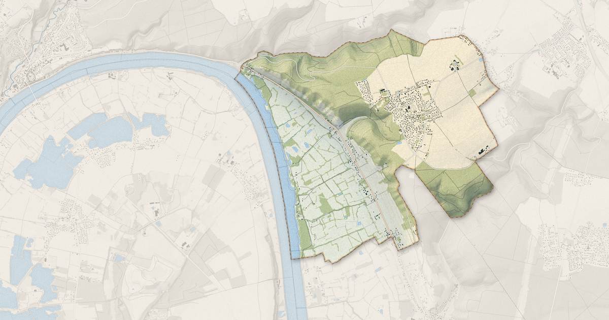 Portrait cartographique de Hénouville : relief, eau, forêts, bâti et voies, calculés à partir des données de l'IGN