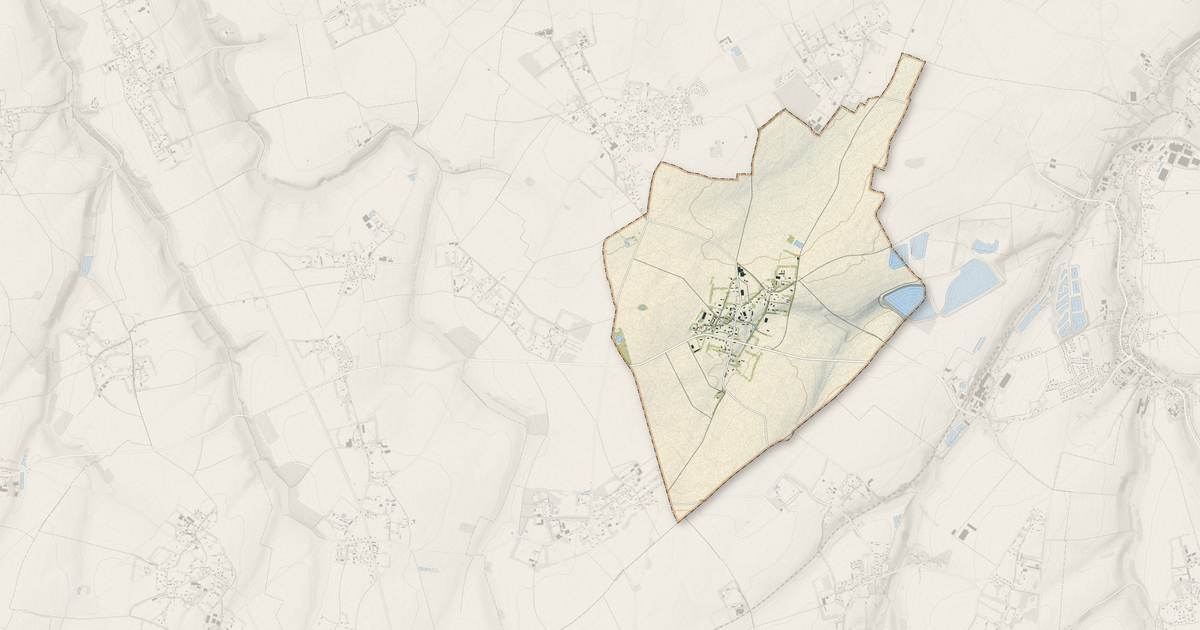 Portrait cartographique de Houdetot : relief, eau, forêts, bâti et voies, calculés à partir des données de l'IGN