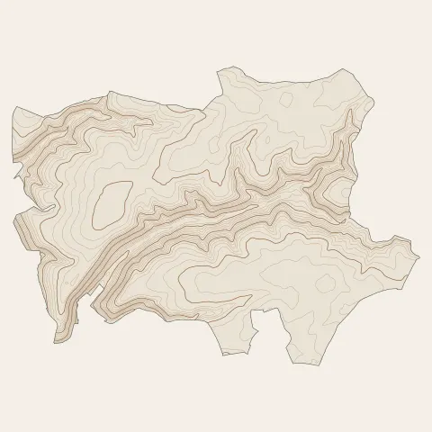Houppeville : courbes de niveau