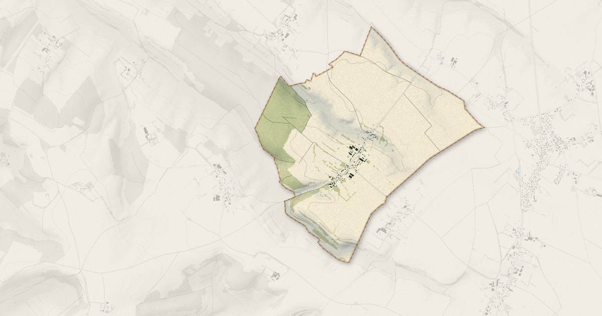 Portrait cartographique de Les Ifs : relief, eau, forêts, bâti et voies, calculés à partir des données de l'IGN