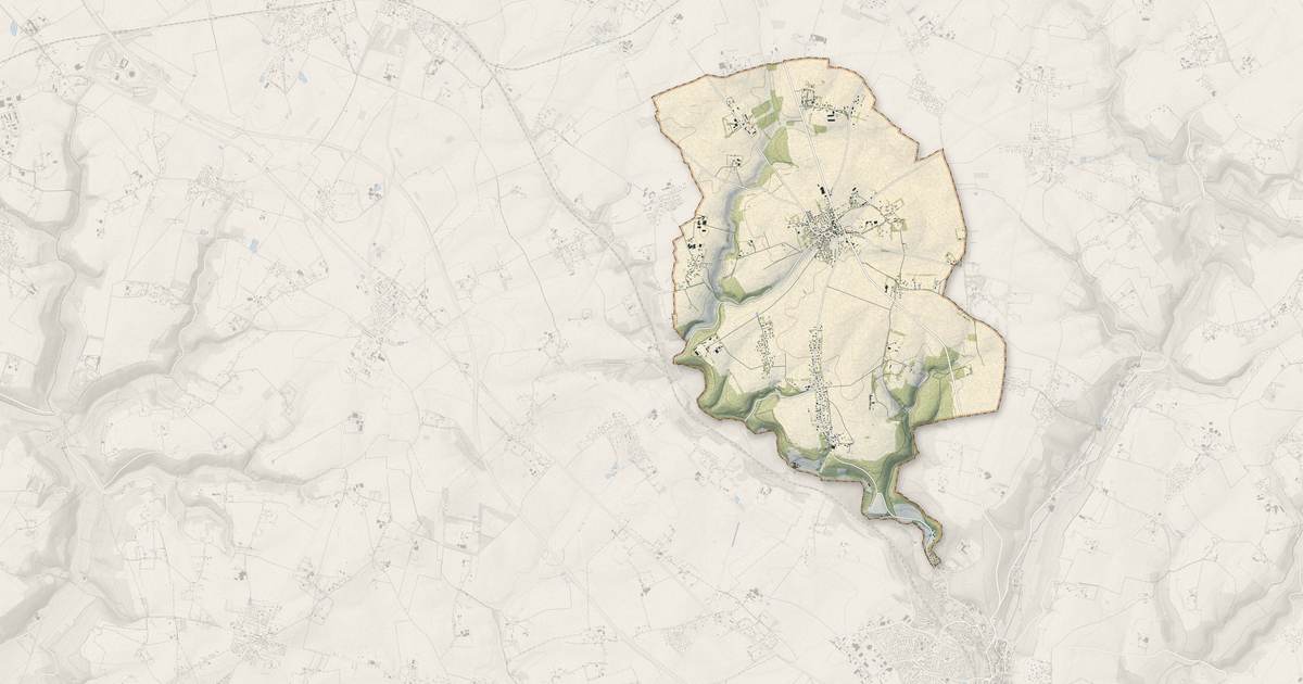 Portrait cartographique de Limésy : relief, eau, forêts, bâti et voies, calculés à partir des données de l'IGN