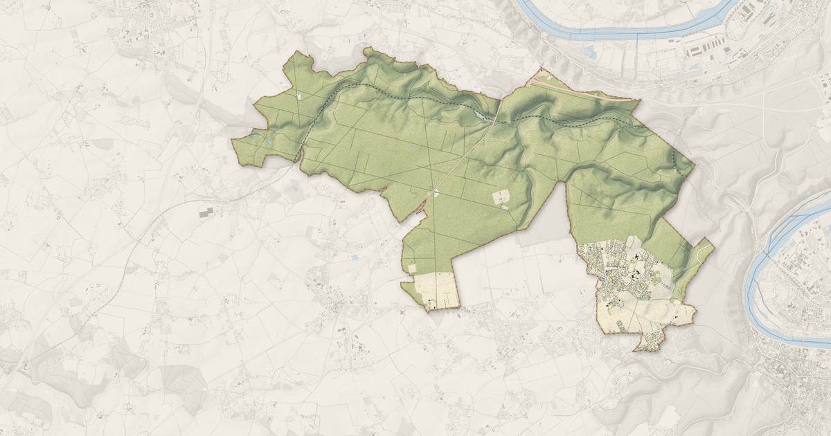 Portrait cartographique de La Londe : relief, eau, forêts, bâti et voies, calculés à partir des données de l'IGN