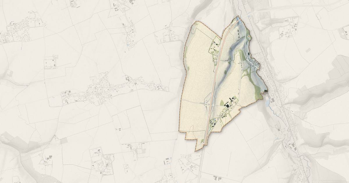 Portrait cartographique de Manéhouville : relief, eau, forêts, bâti et voies, calculés à partir des données de l'IGN