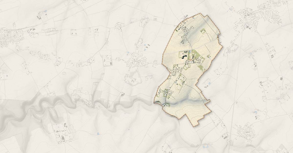 Portrait cartographique de Maniquerville : relief, eau, forêts, bâti et voies, calculés à partir des données de l'IGN