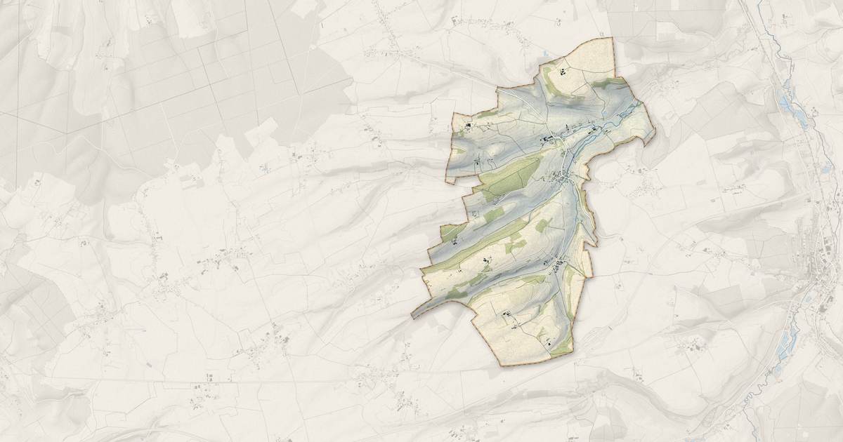 Portrait cartographique de Marques : relief, eau, forêts, bâti et voies, calculés à partir des données de l'IGN