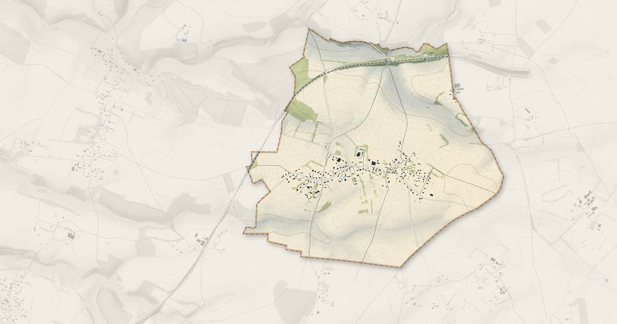 Portrait cartographique de Mathonville : relief, eau, forêts, bâti et voies, calculés à partir des données de l'IGN