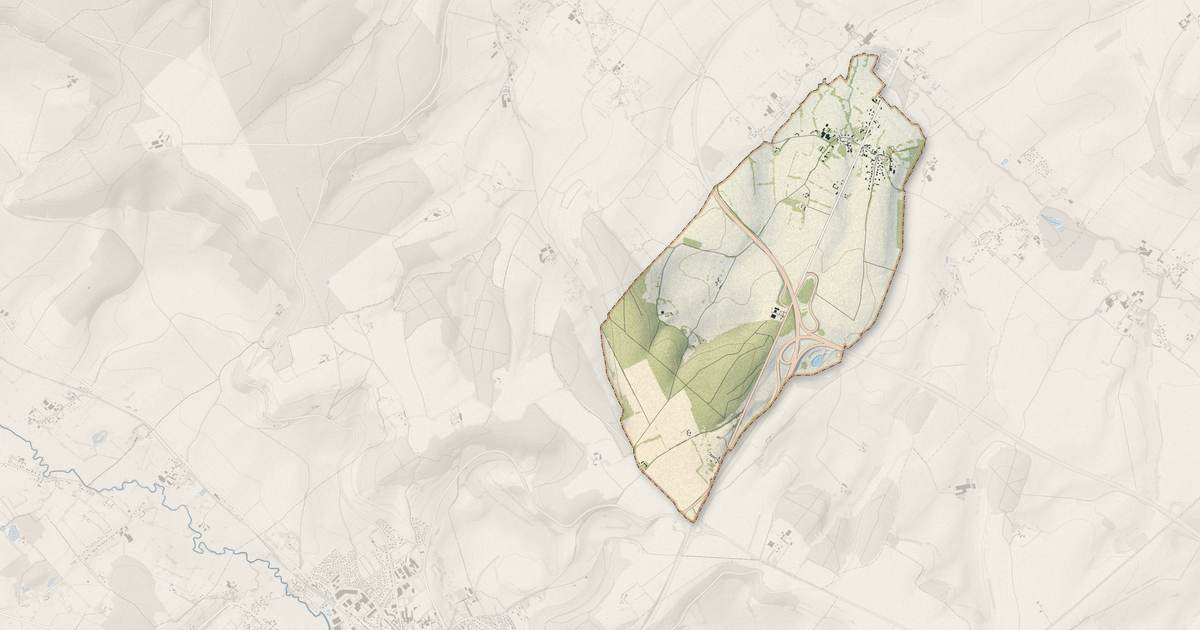 Portrait cartographique de Ménonval : relief, eau, forêts, bâti et voies, calculés à partir des données de l'IGN