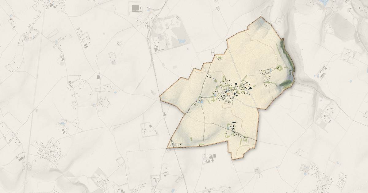 Portrait cartographique de Mentheville : relief, eau, forêts, bâti et voies, calculés à partir des données de l'IGN