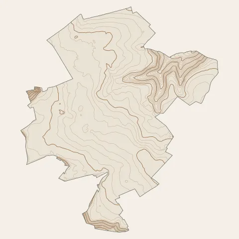 Le Mesnil-Esnard : courbes de niveau