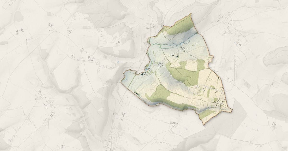 Portrait cartographique de Le Mesnil-Lieubray : relief, eau, forêts, bâti et voies, calculés à partir des données de l'IGN