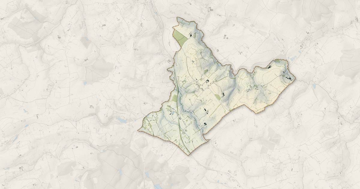 Portrait cartographique de Mesnil-Mauger : relief, eau, forêts, bâti et voies, calculés à partir des données de l'IGN