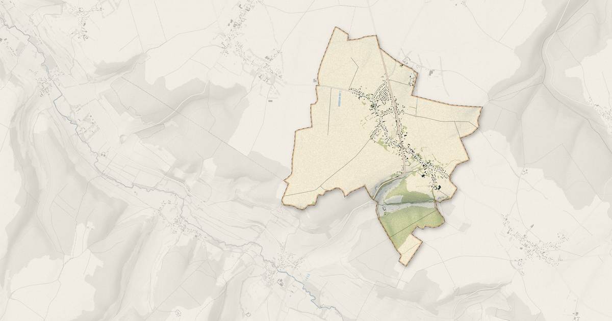 Portrait cartographique de Le Mesnil-Réaume : relief, eau, forêts, bâti et voies, calculés à partir des données de l'IGN