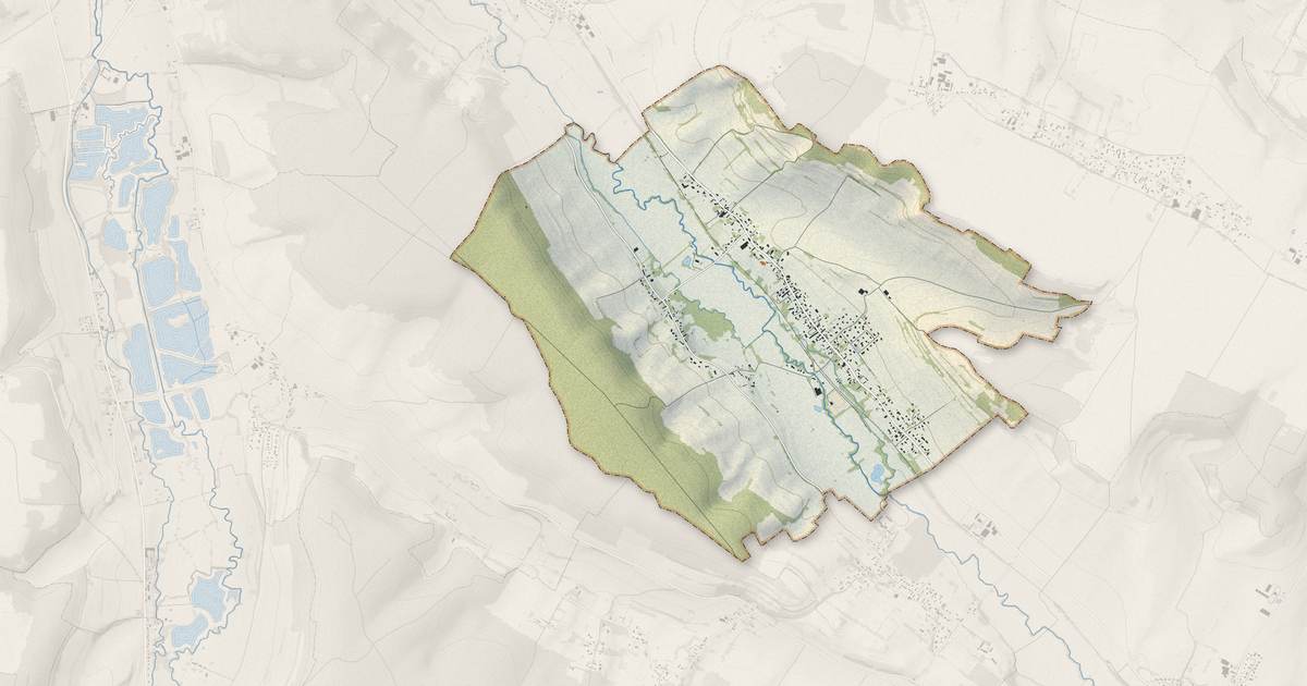 Portrait cartographique de Meulers : relief, eau, forêts, bâti et voies, calculés à partir des données de l'IGN