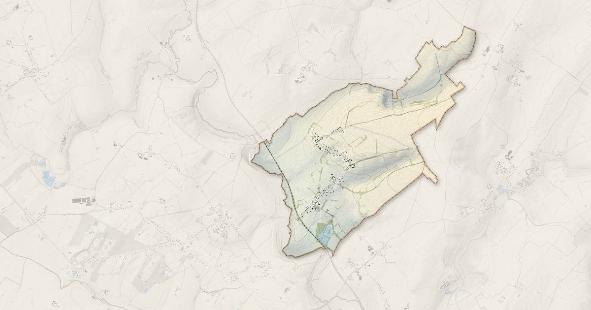 Portrait cartographique de Molagnies : relief, eau, forêts, bâti et voies, calculés à partir des données de l'IGN
