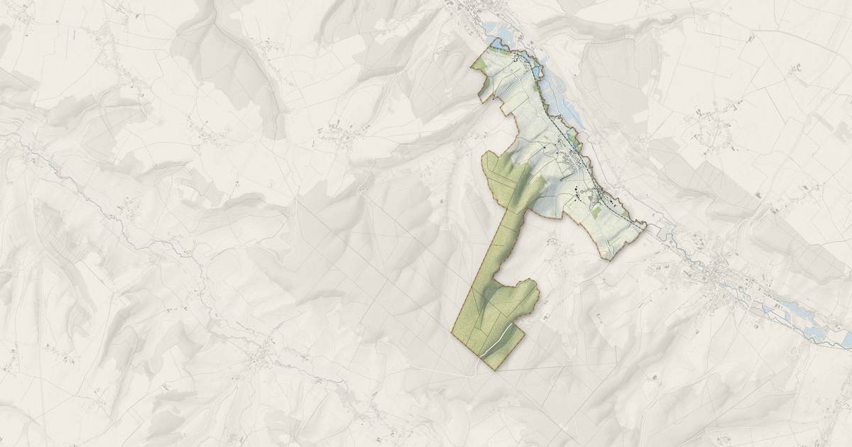 Portrait cartographique de Monchaux-Soreng : relief, eau, forêts, bâti et voies, calculés à partir des données de l'IGN