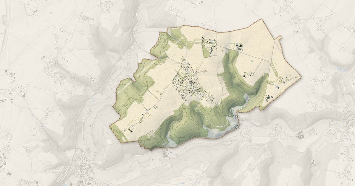 Portrait cartographique de Mont-Cauvaire : relief, eau, forêts, bâti et voies, calculés à partir des données de l'IGN